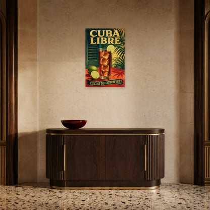 Affiche Cuba libre, l’éclat du citron vert dans une entrée ou un couloir - Art Virtuoso