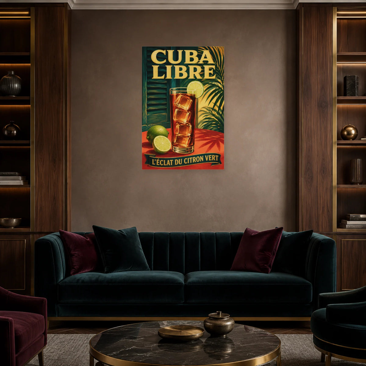 Affiche Cuba libre, l’éclat du citron vert dans un salon - Art Virtuoso