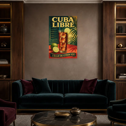 Affiche Cuba libre, l’éclat du citron vert dans un salon - Art Virtuoso