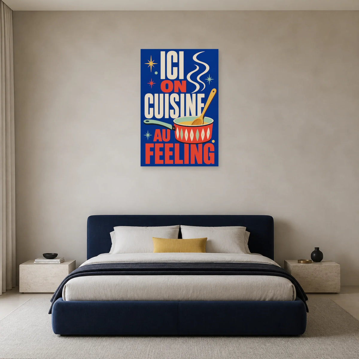Affiche Ici on cuisine au feeling dans une chambre - Art Virtuoso