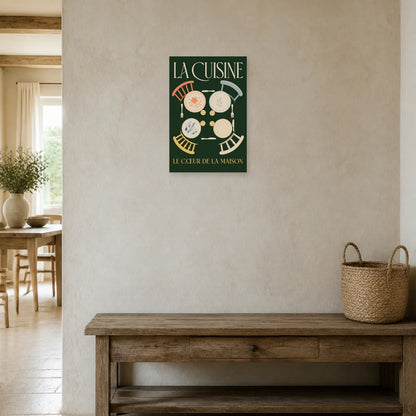 Affiche La Cuisine – Le Cœur de la Maison dans une entrée ou un couloir - Art Virtuoso
