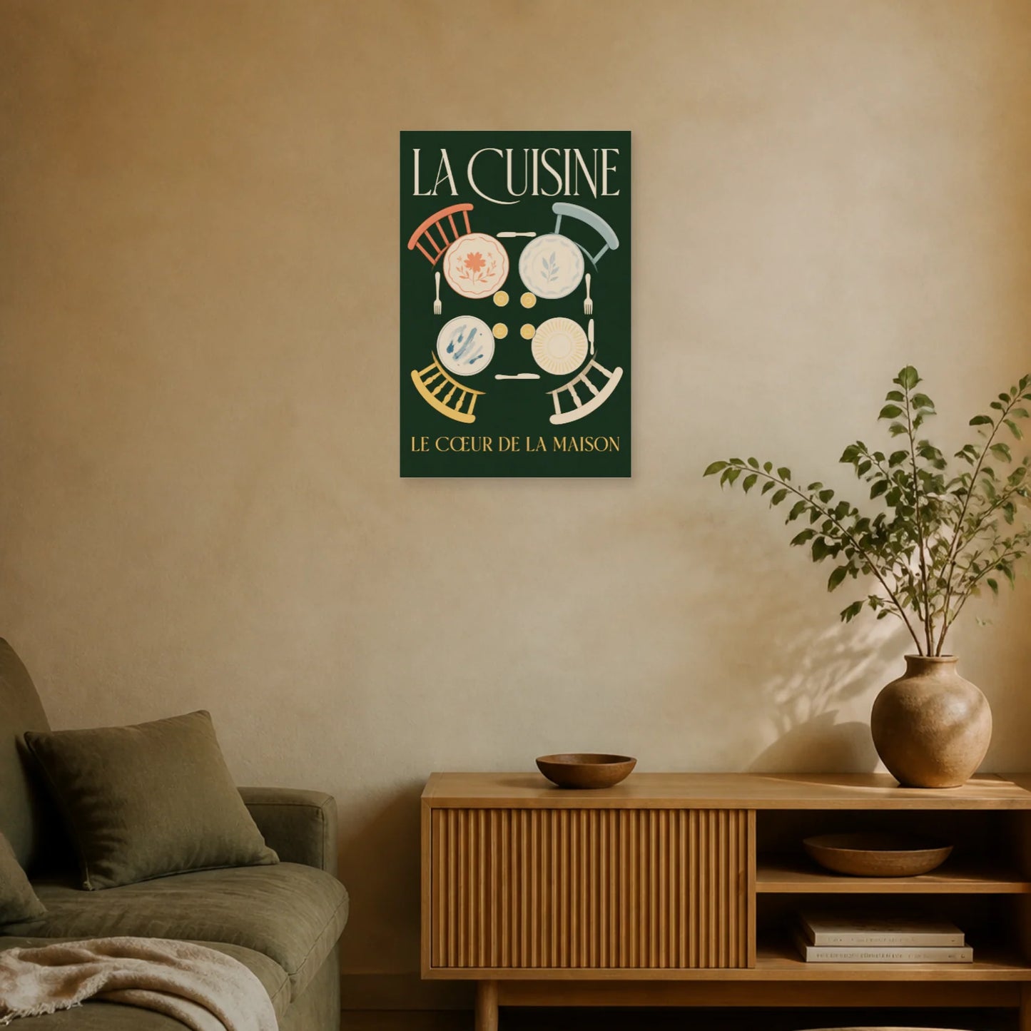 Affiche La Cuisine – Le Cœur de la Maison dans un salon - Art Virtuoso