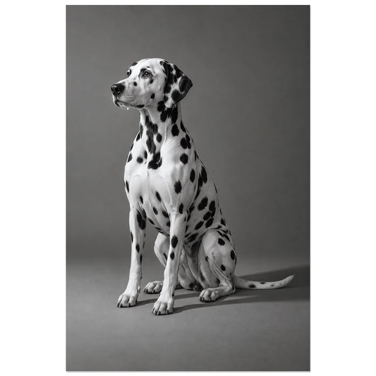 Affiche Dalmatien – Points d’équilibre, réalisme photographique / noir et blanc verticale, format 30 × 45 cm