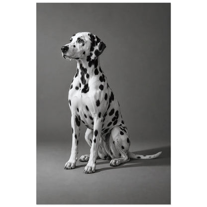 Affiche Dalmatien – Points d’équilibre, réalisme photographique / noir et blanc verticale, format 40 × 60 cm