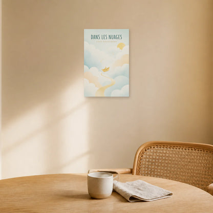 Affiche Dans les Nuages – Tout Doucement dans une salle à manger - Art Virtuoso