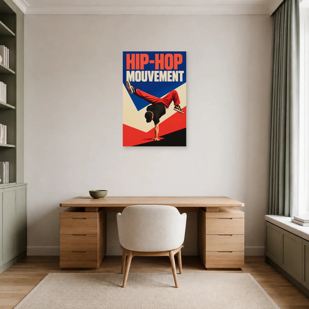 Affiche Danse hip-hop - Mouvement dans un bureau - Art Virtuoso