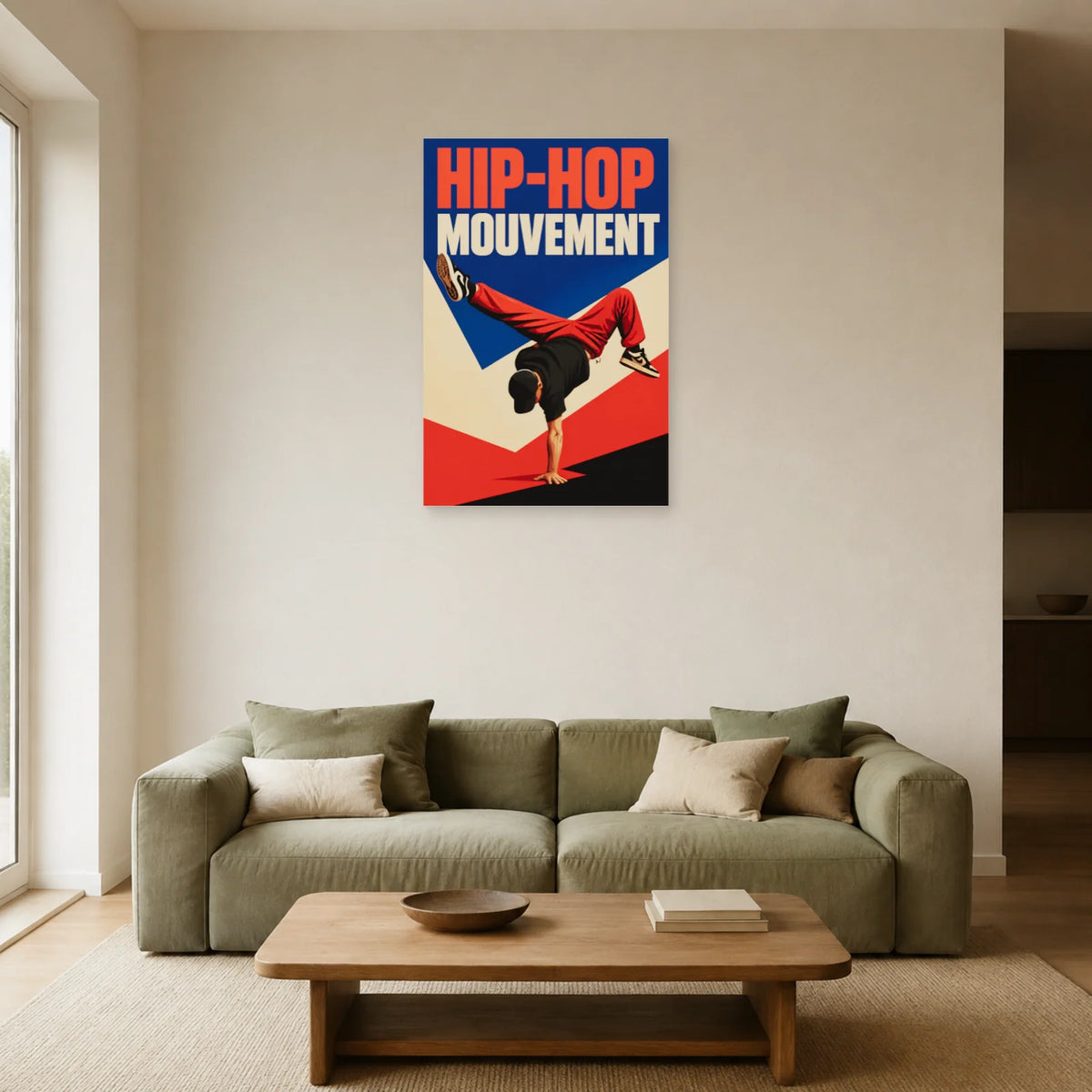 Affiche Danse hip-hop - Mouvement dans un salon - Art Virtuoso