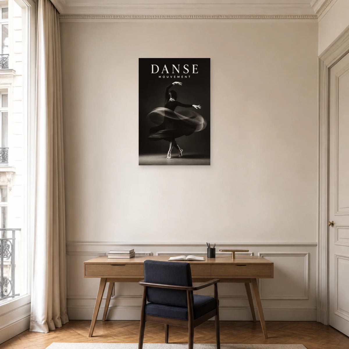 Affiche Danse – Mouvement dans un bureau - Art Virtuoso
