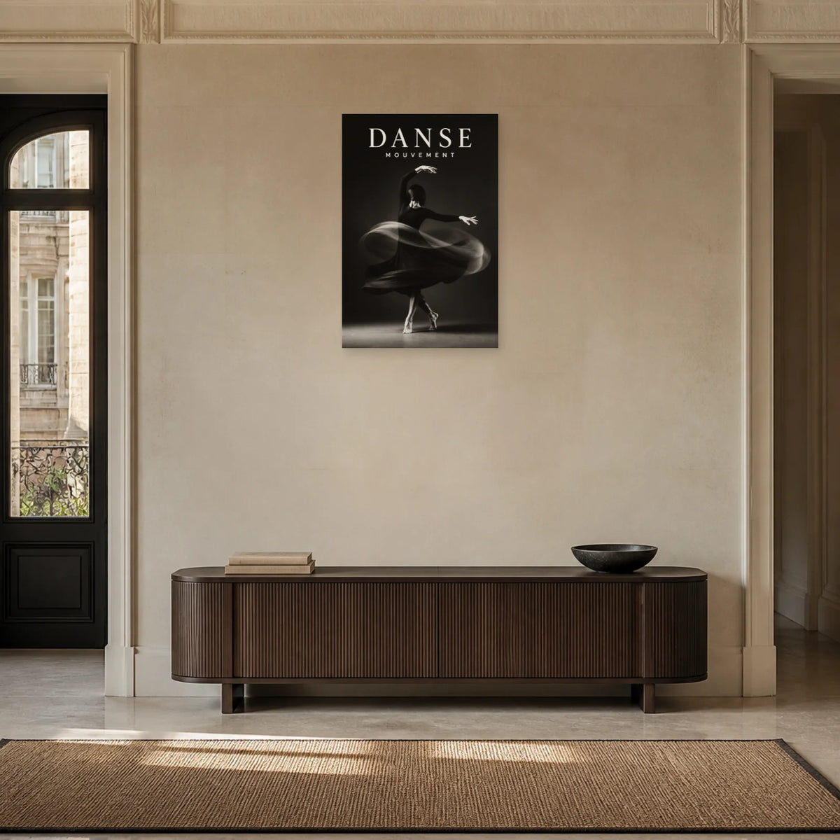 Affiche Danse – Mouvement dans une entrée ou un couloir - Art Virtuoso