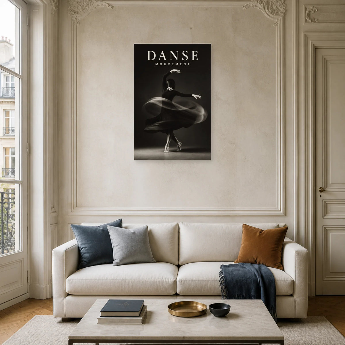 Affiche Danse – Mouvement dans un salon - Art Virtuoso