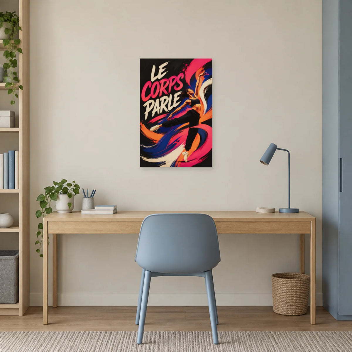 Affiche danseuse – Le corps parle dans un bureau - Art Virtuoso