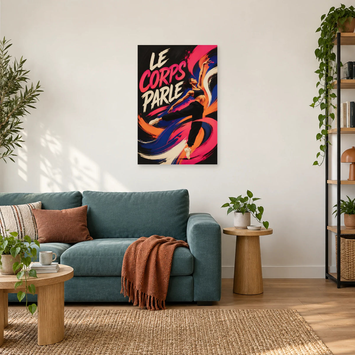 Affiche danseuse – Le corps parle dans un salon - Art Virtuoso
