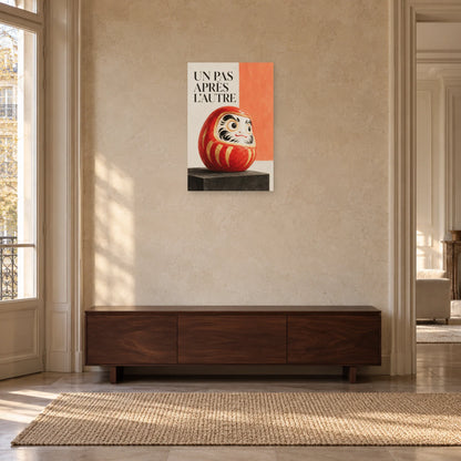 Affiche Daruma - Un pas après l'autre dans une entrée ou un couloir - Art Virtuoso