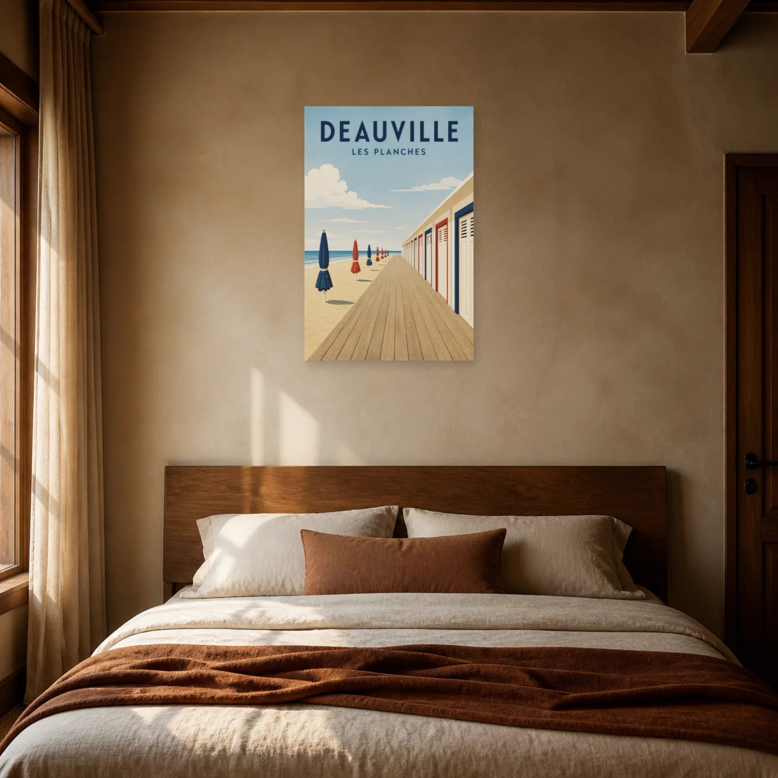 Affiche Deauville – Les Planches dans une chambre - Art Virtuoso