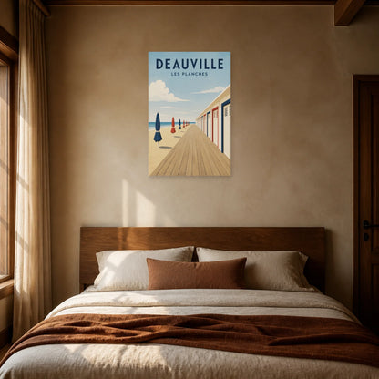 Affiche Deauville – Les Planches dans une chambre - Art Virtuoso