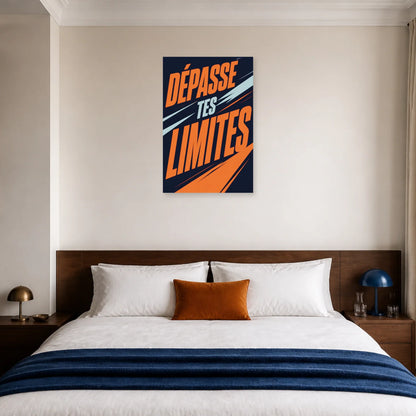 Affiche Dépasse tes limites – Énergie en mouvement dans une chambre - Art Virtuoso