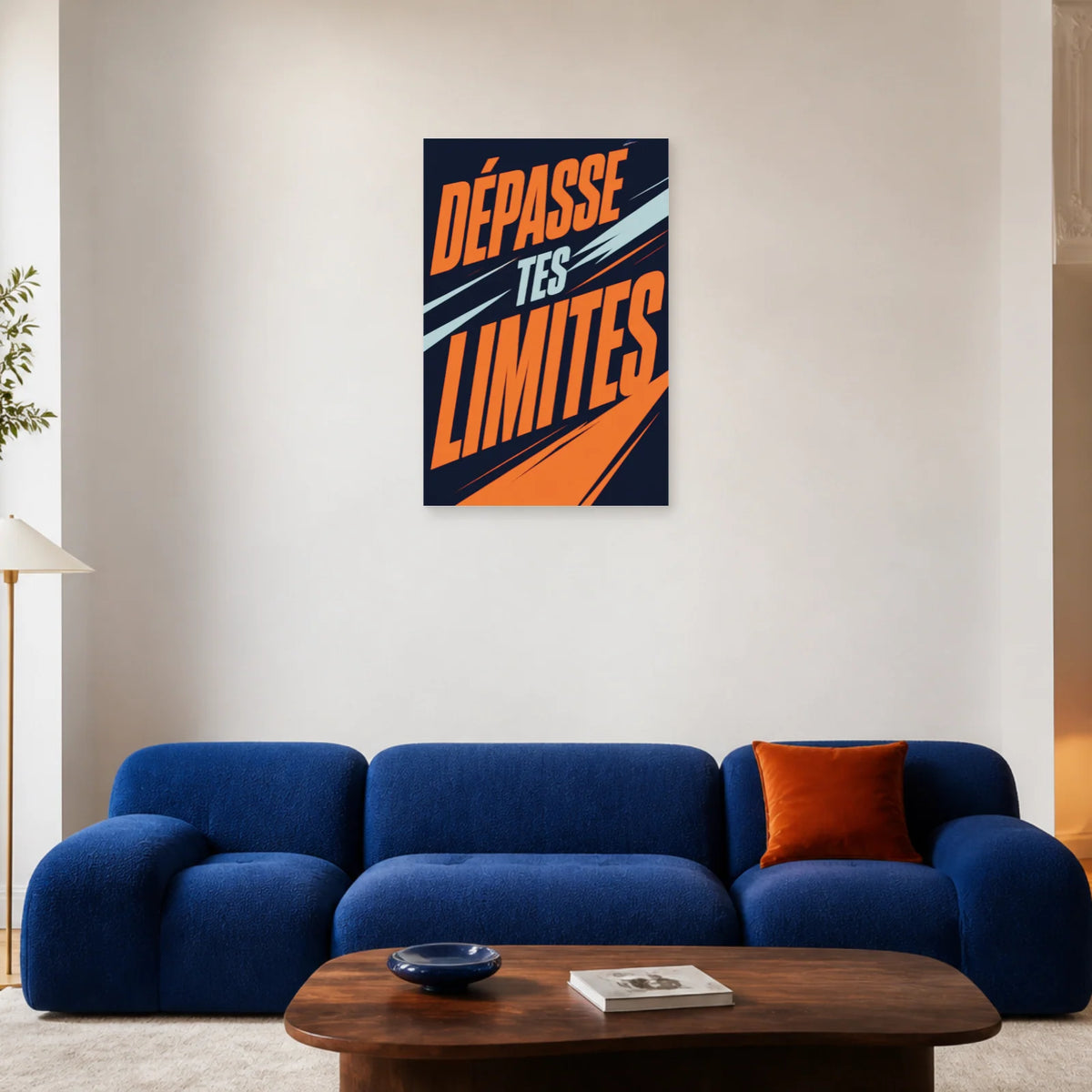 Affiche Dépasse tes limites – Énergie en mouvement dans un salon - Art Virtuoso