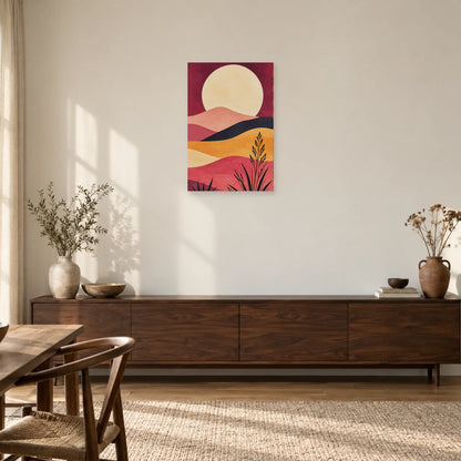 Affiche Désert bohème et soleil dans une entrée ou un couloir - Art Virtuoso