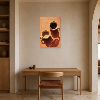Affiche Deux cafés, une histoire dans un bureau - Art Virtuoso