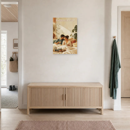 Affiche Un dimanche à deux - Chambre romantique dans une entrée ou un couloir - Art Virtuoso