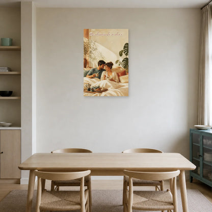 Affiche Un dimanche à deux - Chambre romantique dans une salle à manger - Art Virtuoso