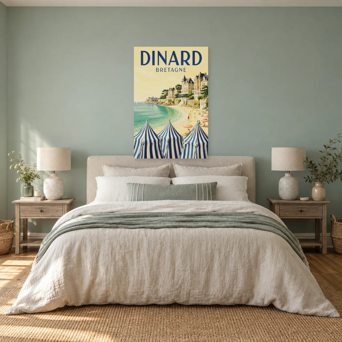 Affiche Dinard - Plage de l’Écluse dans une chambre - Art Virtuoso