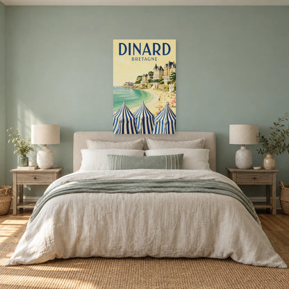 Affiche Dinard - Plage de l’Écluse dans une chambre - Art Virtuoso