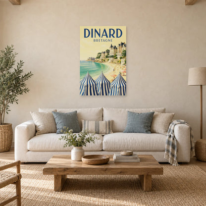 Affiche Dinard - Plage de l’Écluse dans un salon - Art Virtuoso
