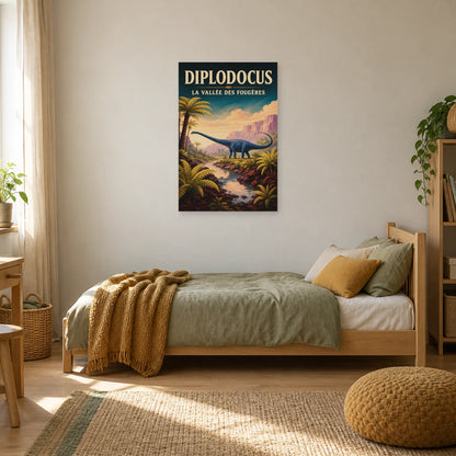 Affiche Diplodocus - La vallée des fougères dans une chambre - Art Virtuoso