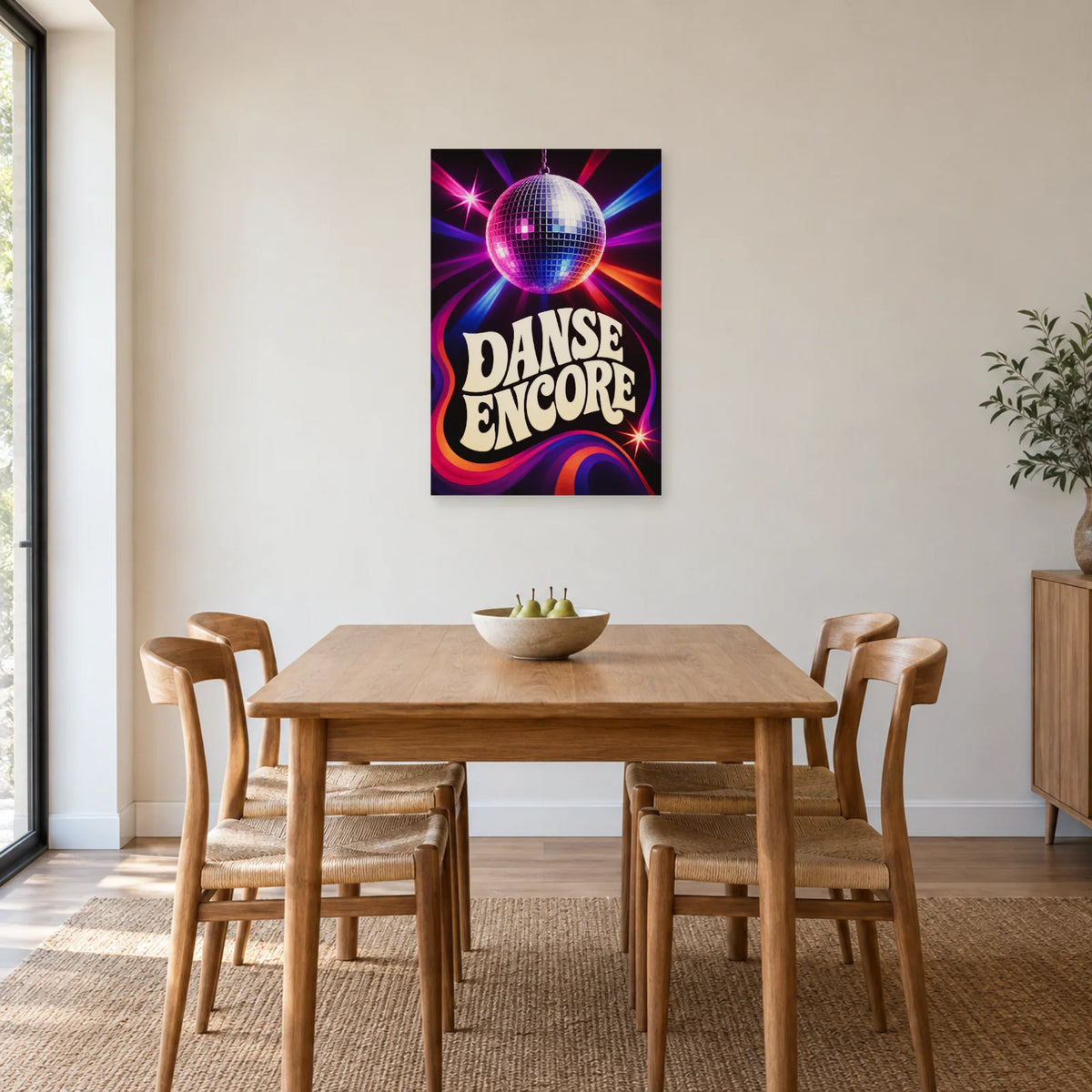 Affiche Disco – Danse encore dans une salle à manger - Art Virtuoso