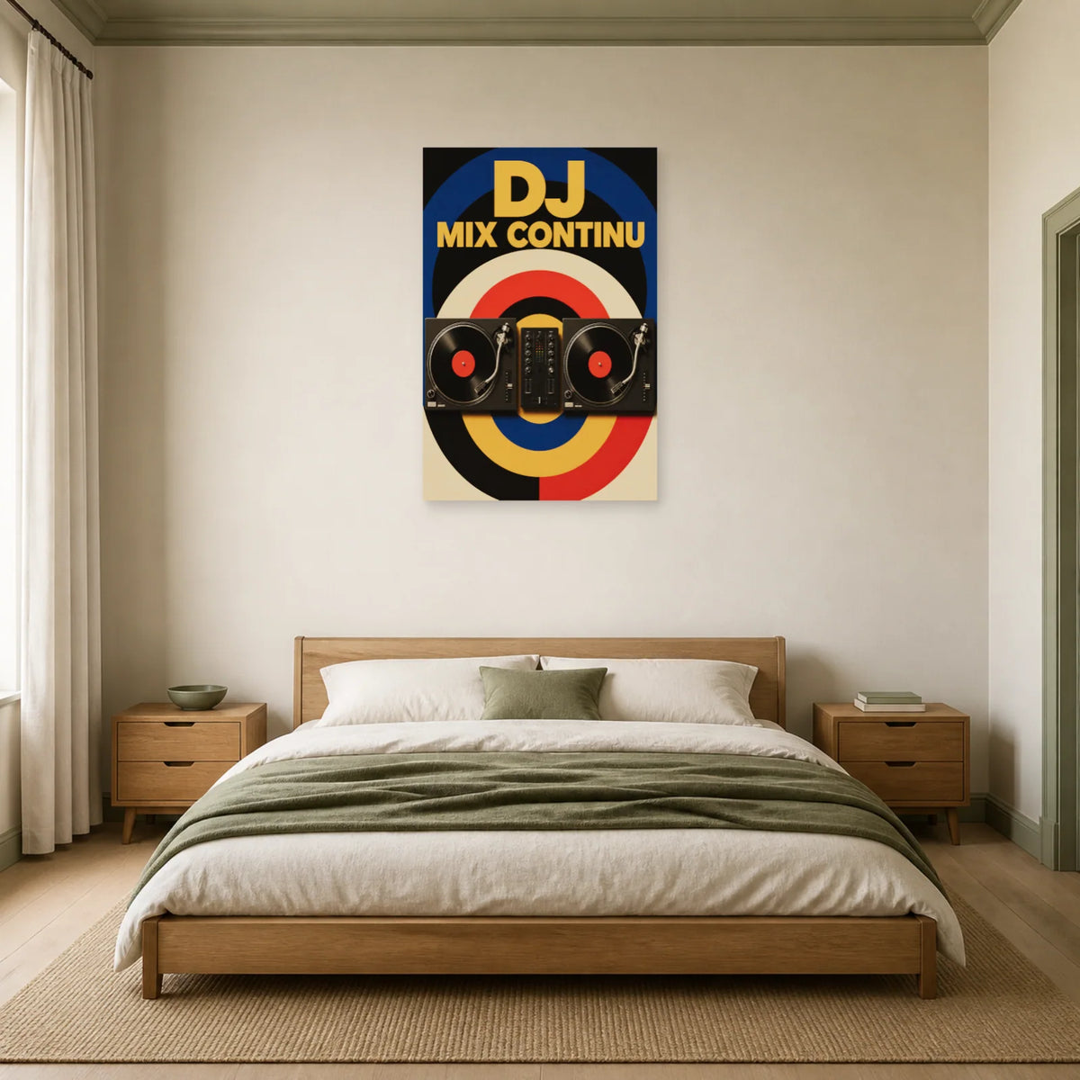 Affiche DJ - Mix continu dans une chambre - Art Virtuoso