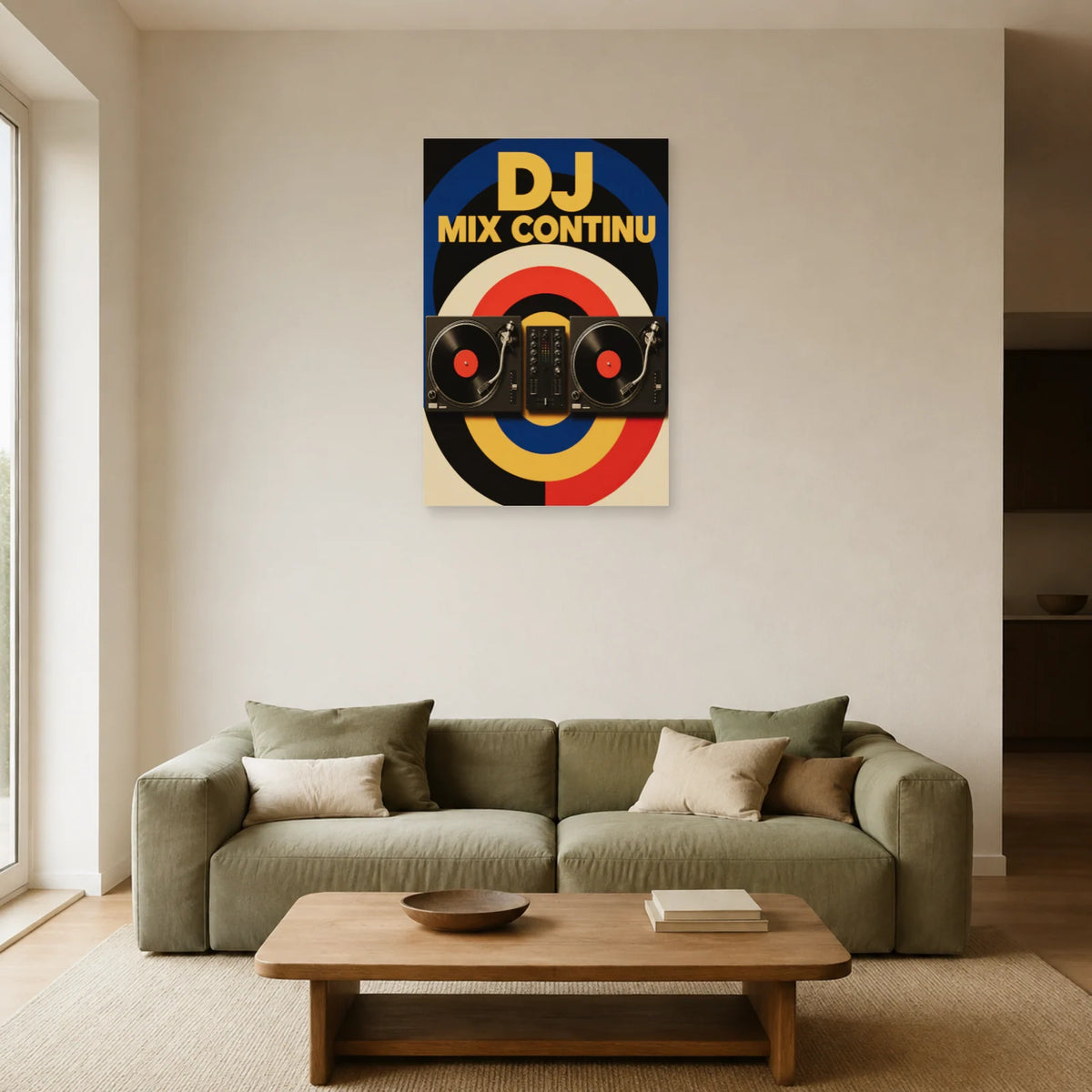 Affiche DJ - Mix continu dans un salon - Art Virtuoso