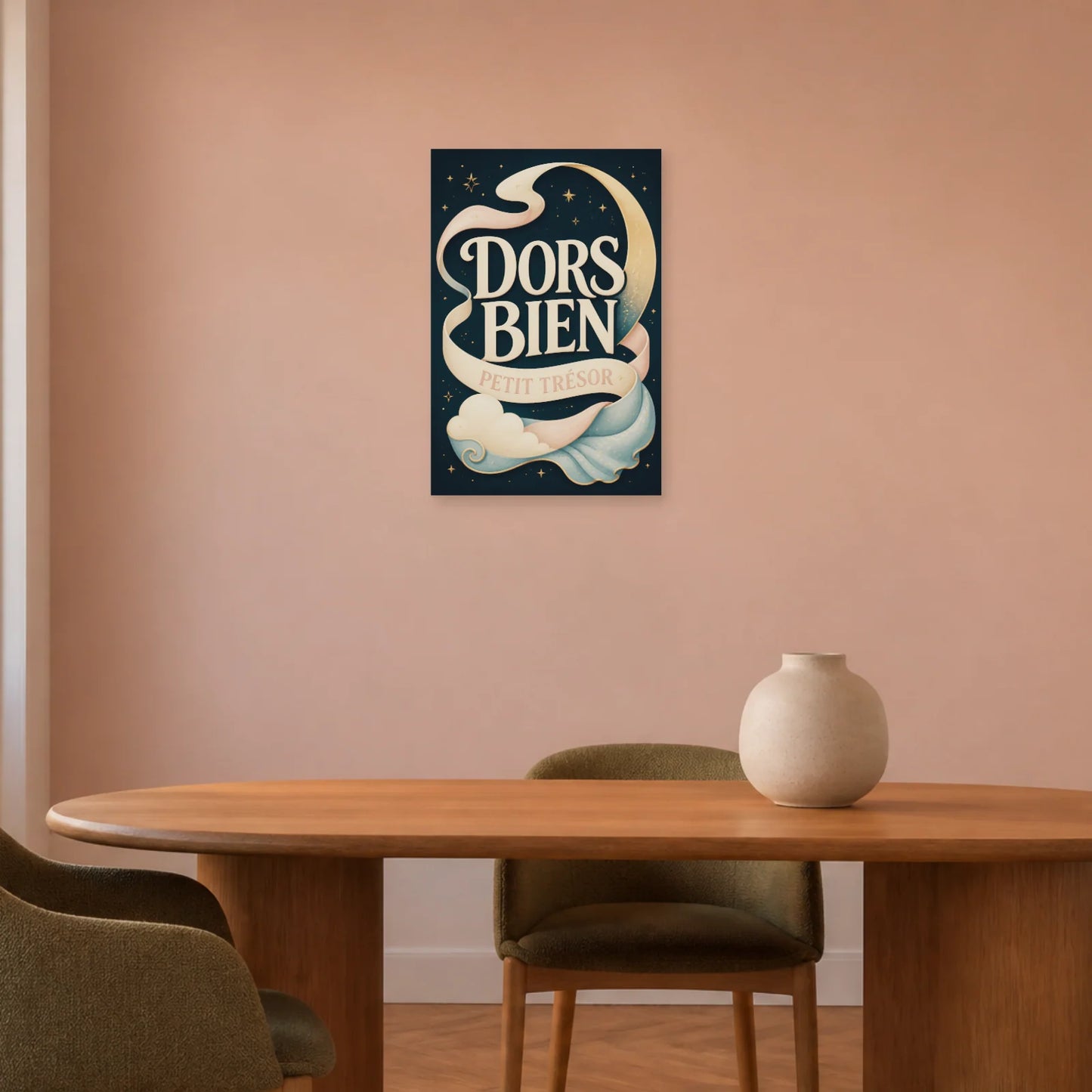 Affiche Dors Bien – Petit Trésor dans une salle à manger - Art Virtuoso