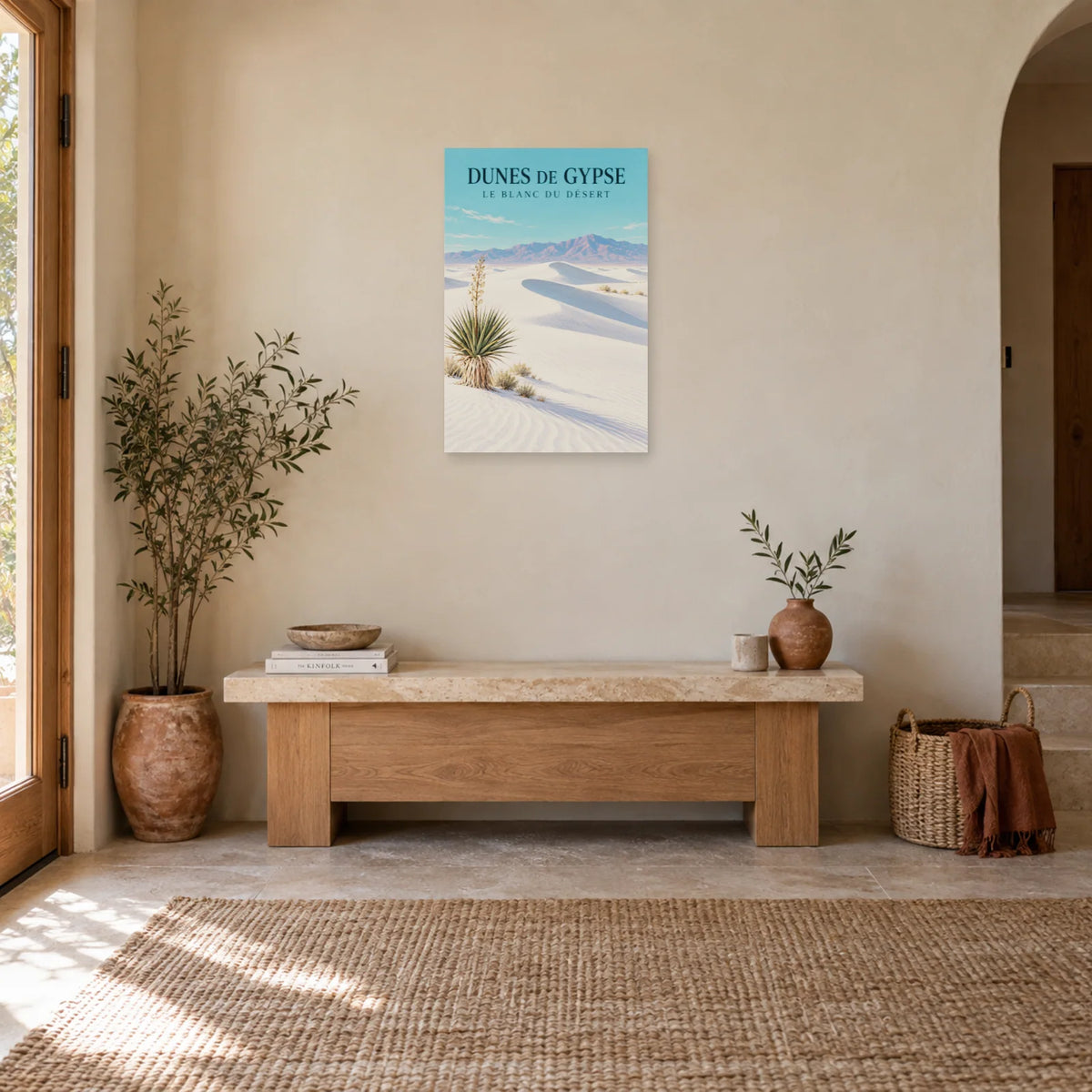Affiche Dunes de gypse – Le blanc du désert dans une entrée ou un couloir - Art Virtuoso