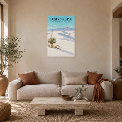Affiche Dunes de gypse – Le blanc du désert dans un salon - Art Virtuoso