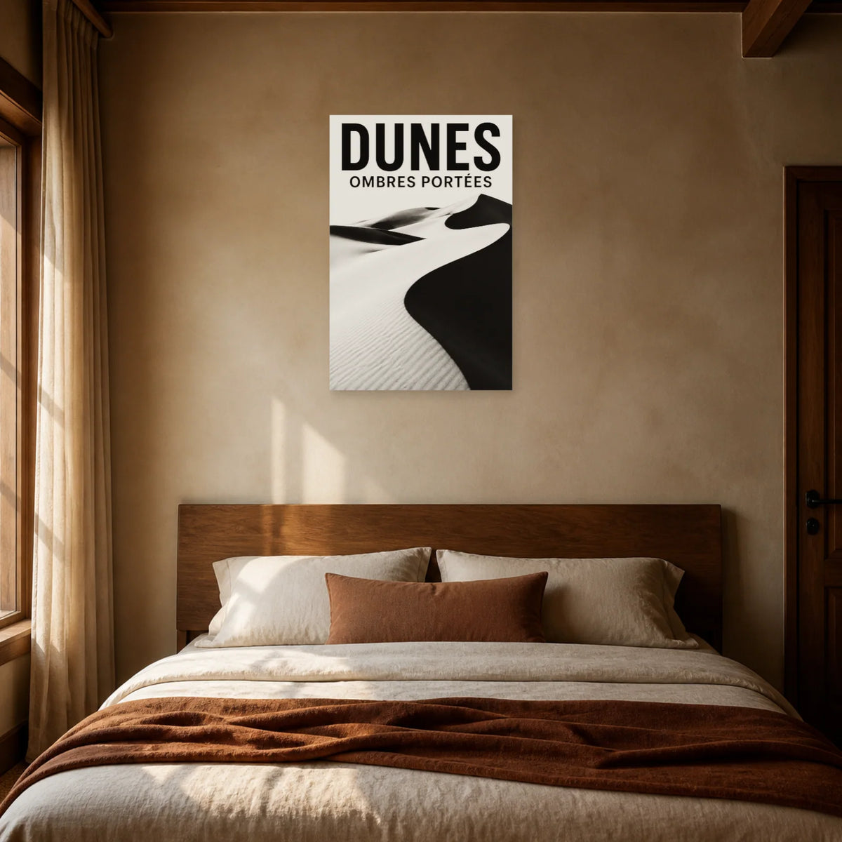 Affiche Dunes – Ombres Portées dans une chambre - Art Virtuoso