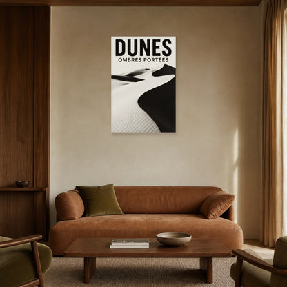 Affiche Dunes – Ombres Portées dans un salon - Art Virtuoso