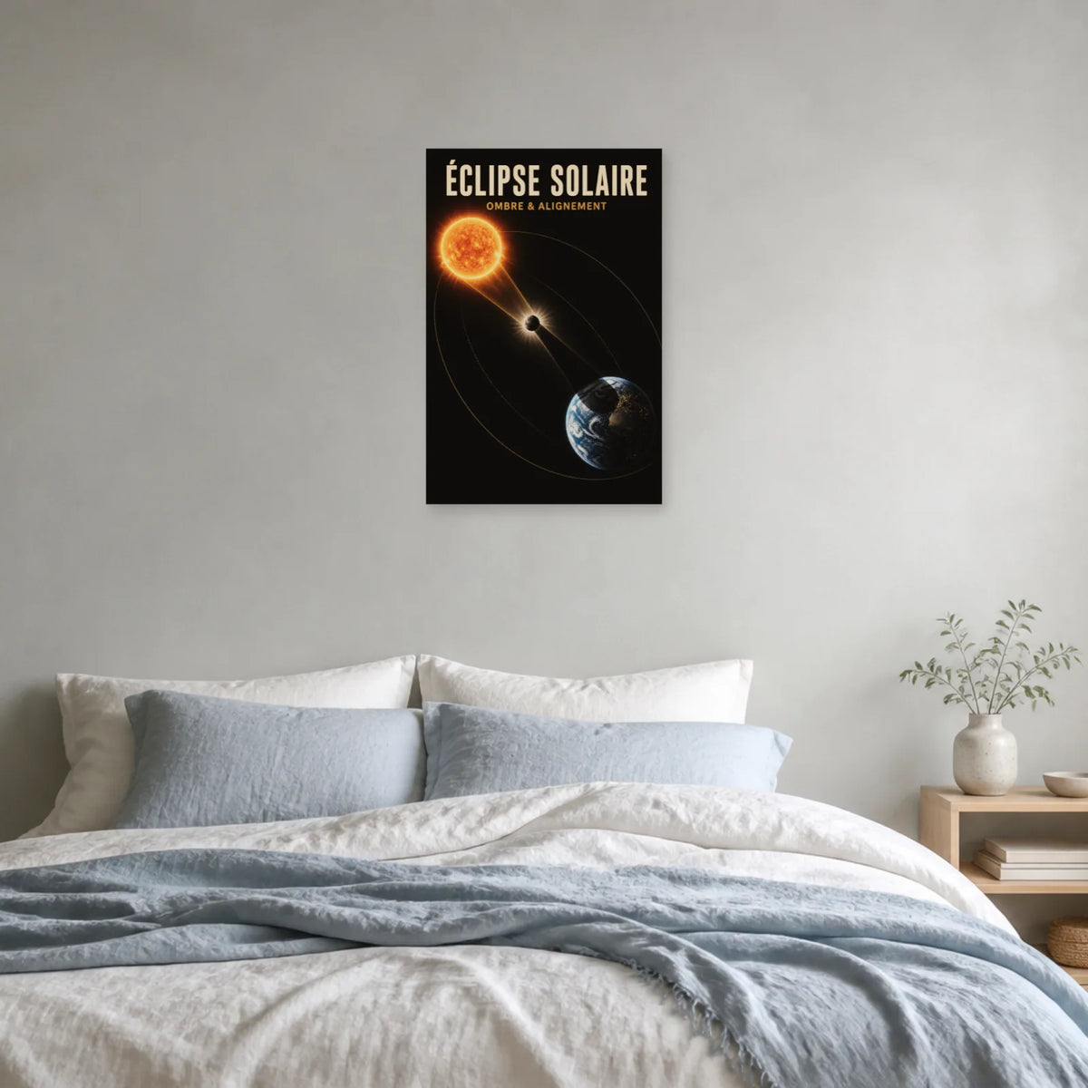 Affiche Éclipse Solaire – Ombre et Alignement dans une chambre - Art Virtuoso