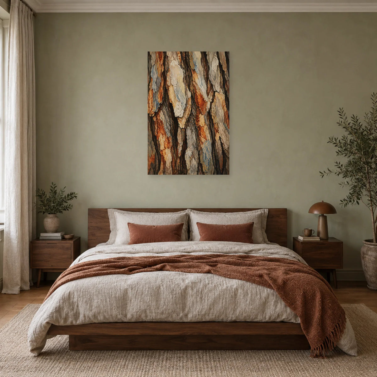 Affiche Écorce – Relief graphique dans une chambre - Art Virtuoso
