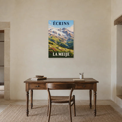 Affiche Écrins - La Meije dans un bureau - Art Virtuoso