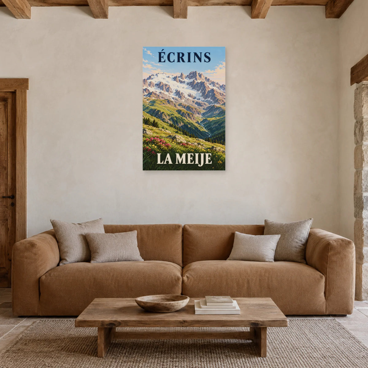 Affiche Écrins - La Meije dans un salon - Art Virtuoso
