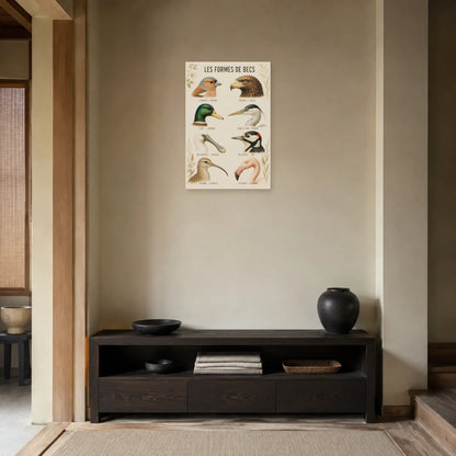 Affiche Les formes de becs des oiseaux dans une entrée ou un couloir - Art Virtuoso