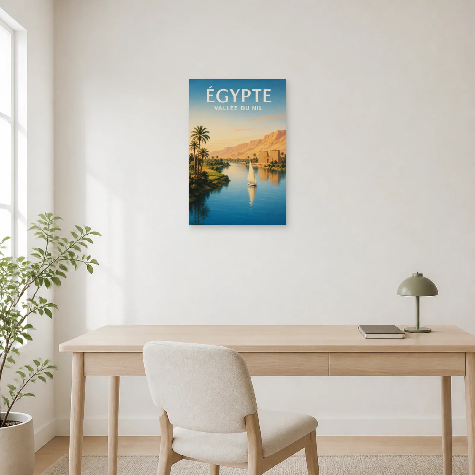 Affiche Égypte – Vallée du Nil dans un bureau - Art Virtuoso