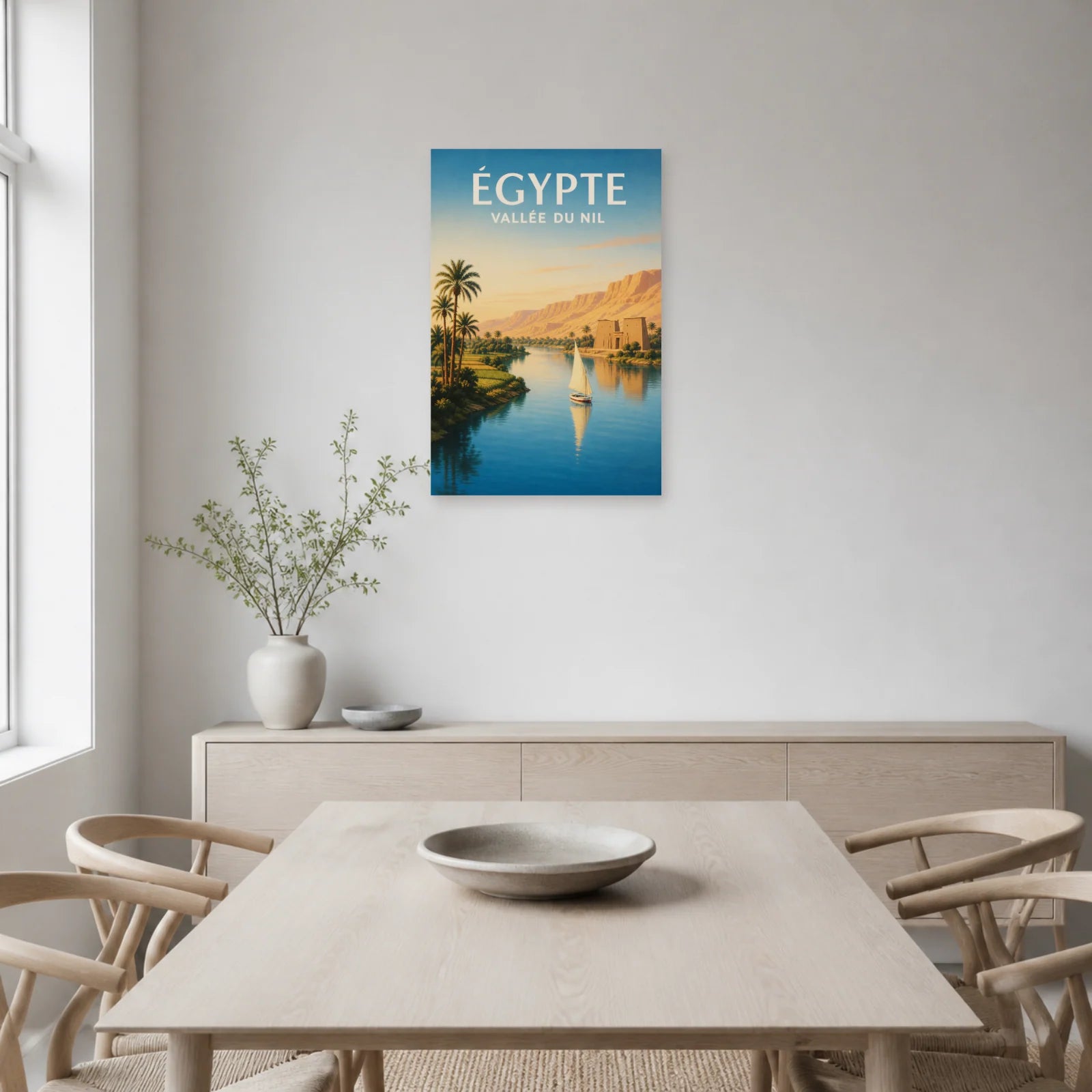 Affiche Égypte – Vallée du Nil dans une salle à manger - Art Virtuoso