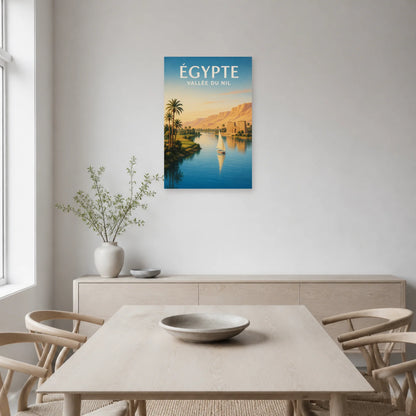 Affiche Égypte – Vallée du Nil dans une salle à manger - Art Virtuoso