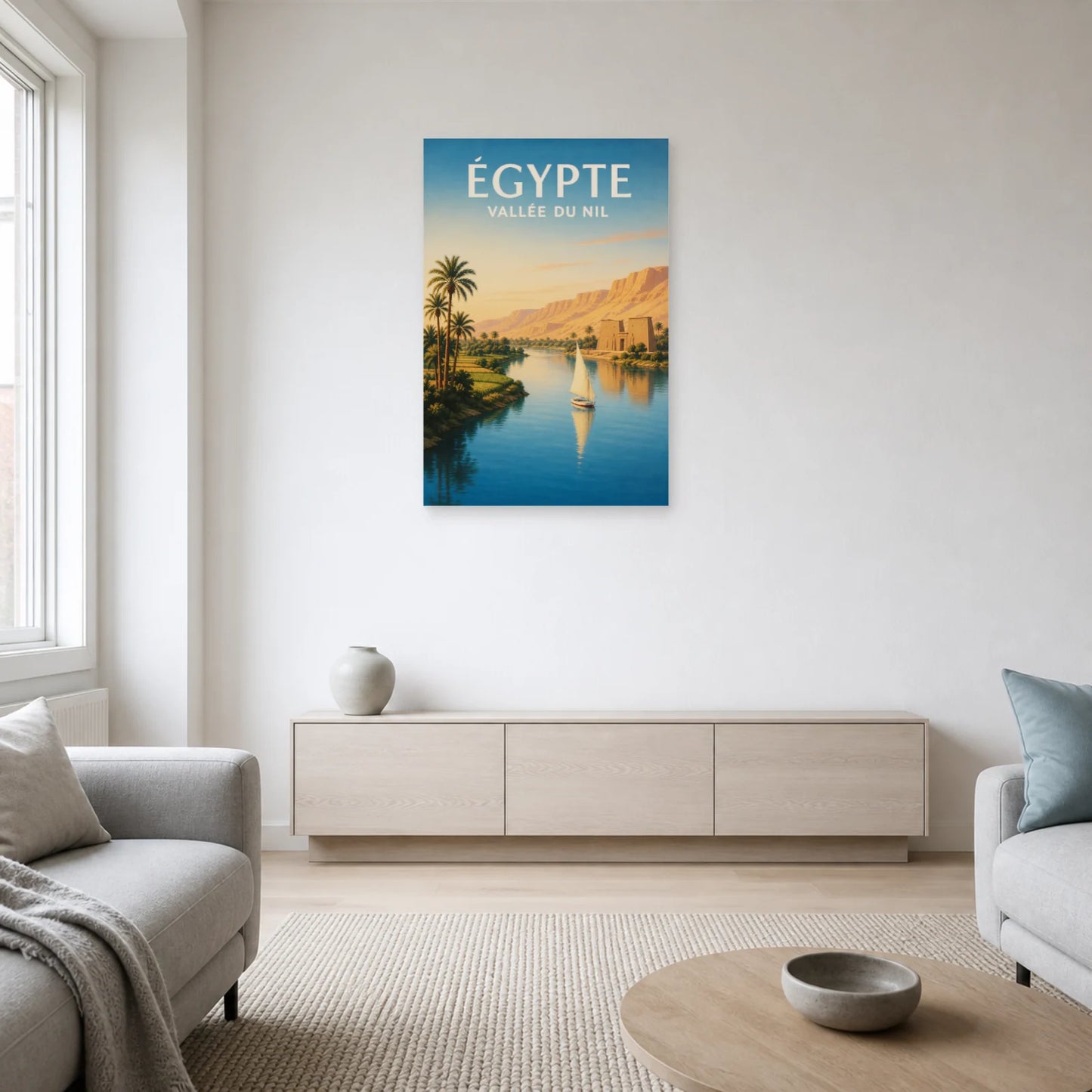 Affiche Égypte – Vallée du Nil dans un salon - Art Virtuoso
