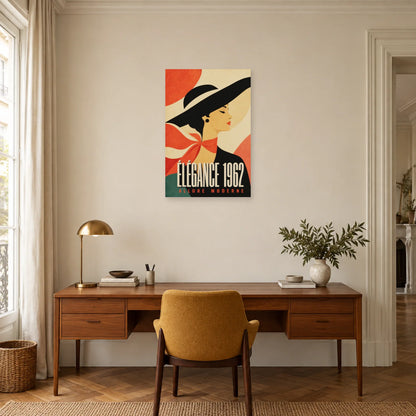 Affiche Élégance 1962 – Allure Moderne dans un bureau - Art Virtuoso