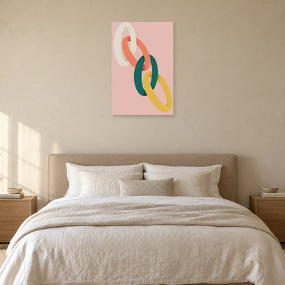 Affiche Ellipses - Jonctions dans une chambre - Art Virtuoso