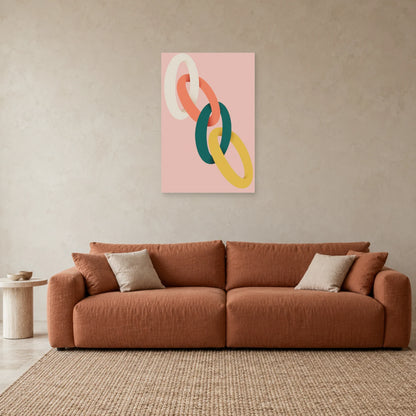 Affiche Ellipses - Jonctions dans un salon - Art Virtuoso