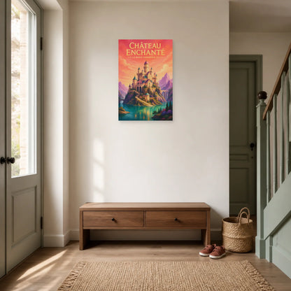 Affiche Château Enchanté – La Magie Commence Ici dans une entrée ou un couloir - Art Virtuoso